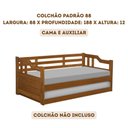 Ver imagem 5 de Sofá Cama Solteiro de Madeira Maciça com Cama Auxiliar Repleta