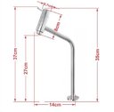 Ver imagem 2 de CUBA DE VIDRO QUADRADA 35CM ROSA + VALVULA + TORNEIRA METAL