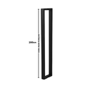 Ver imagem 5 de Puxador para Porta Barra Retangular 50x20 Aço Inoxidavel 200cm Preto 2m