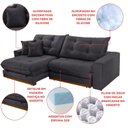 Ver mais imagens de Sofá Retrátil 3 Lugares 250cm Linho Belize