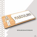 Ver imagem 6 de Placa de Banheiro Placas para Banheiro Feminino Masculino:branco - Masculino 12x26