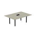 Ver imagem 1 de Mesa Reunião 200cm x 120cm MRCPB2012 Bege/Nogueira Casblanca/Preto