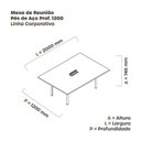 Ver imagem 3 de Mesa Reunião 200cm x 120cm MRCPB2012 Preto
