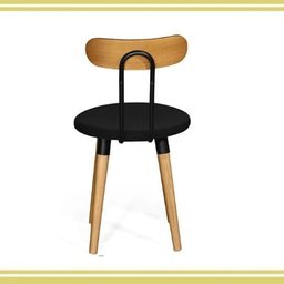 Kit 2 Cadeiras Ergonomica para Mesa de Jantar Cozinha de Madeira Estofada com Fixação de Metal - 2