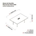 Ver imagem 3 de Mesa Reunião 200cm x 120cm MRCPB2012 Cinza/Grafito