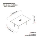 Ver imagem 3 de Mesa Reunião 200cm x 120cm MRCPB2012 Cinza