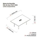 Ver imagem 3 de Mesa Reunião 200cm x 120cm MRCPB2012 Cinza/Grafito