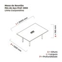 Ver imagem 3 de Mesa Reunião 200cm x 120cm MRCPB2012 Branco