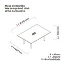 Ver imagem 3 de Mesa Reunião 200cm x 120cm MRCPB2012 Cinza/Grafito
