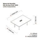 Ver imagem 3 de Mesa Reunião 200cm x 120cm MRCPB2012 Marrom/Noce Marromle/Grafito