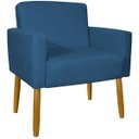 Ver imagem 4 de Poltrona Hope Decorativa Confortável para Sala Quarto Recepção Tecido Suede Pés Palito