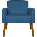 Ver imagem 3 de Poltrona Hope Decorativa Confortável para Sala Quarto Recepção Tecido Suede Pés Palito