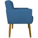 Ver imagem 5 de Poltrona Hope Decorativa Confortável para Sala Quarto Recepção Tecido Suede Pés Palito