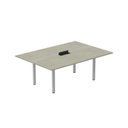 Ver imagem 1 de Mesa Reunião 200cm x 120cm MRCPB2012 Bege/Nogueira Casablanca/Cinza