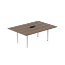 Ver imagem 1 de Mesa Reunião 200cm x 120cm MRCPB2012 Marrom/Walnut/Branco