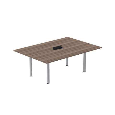 Mesa Reunião 200cm x 120cm MRCPB2012 Marrom/Walnut/Cinza