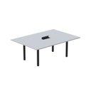 Ver imagem 1 de Mesa Reunião 200cm x140cm MRCPB2014 Cinza/Preto