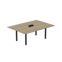 Ver imagem 1 de Mesa Reunião 200cm x140cm MRCPB2014 Marrom/Noce Marromle/Preto