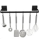 Ver imagem 3 de Suporte Porta Utensílios 6 Ganchos com Ventosa Preto Max