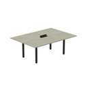 Ver imagem 1 de Mesa Reunião 200cm x140cm MRCPB2014 Bege/Nogueira Casblanca/Preto