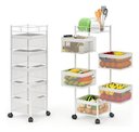 Ver imagem 1 de Carrinho Organizador Cozinha Quadrado 5 Níveis Dobrável Roda:branco