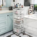 Ver imagem 5 de Carrinho Organizador Cozinha Quadrado 5 Níveis Dobrável Roda:branco