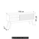 Ver imagem 4 de Rack Bancada de Tv 65 Pol 150cm Keli Z10 Off/cinamomo - Mpozenato