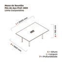 Ver imagem 3 de Mesa Reunião 200cm x140cm MRCPB2014 Branco