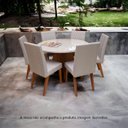 Ver imagem 4 de Cadeira De Madeira Mesa De Jantar Losang Canela Linho Cinza 2