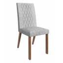 Ver imagem 1 de Cadeira De Madeira Mesa De Jantar Losang Canela Linho Cinza 2