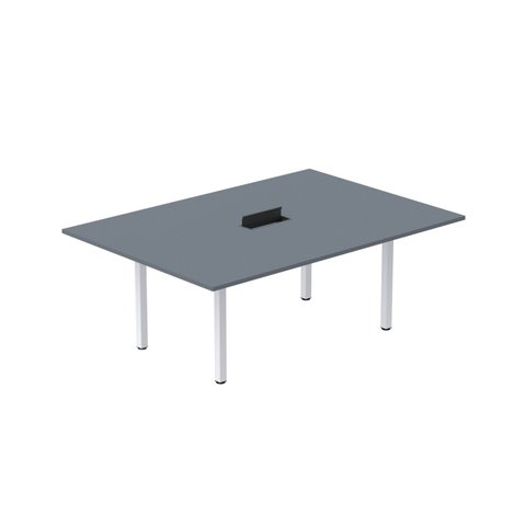 Mesa Reunião 200cm x140cm MRCPB2014 Cinza/Grafito/Branco