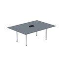 Ver imagem 1 de Mesa Reunião 200cm x140cm MRCPB2014 Cinza/Grafito/Branco