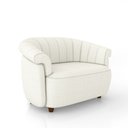 Ver imagem 2 de Sofá Namoradeira Decorativa Latvia 150cm Pés de Madeira Bouclê Off White G45 - Gran Belo