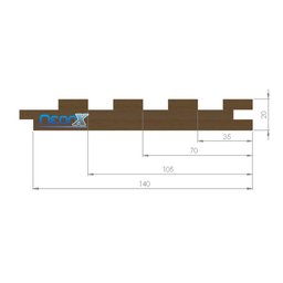 Painel Ripado de Madeira Maciça com Encaixe Macho e Fêmea Réguas 100x3,5 Cm Neonx M²:eucalipto - 4