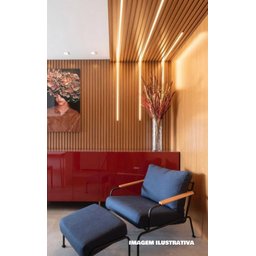 Painel Ripado de Madeira Maciça com Encaixe Macho e Fêmea Réguas 100x3,5 Cm Neonx M²:eucalipto - 2