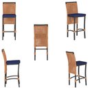 Ver imagem 5 de Mesa Bistro e 4 Banquetas Roma Preta Corda Náutica 10 Trama Original