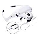 Ver imagem 4 de Óculos Lupa Cabeça com 5 Lentes Led Profissional Branco