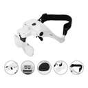 Ver imagem 3 de Óculos Lupa Cabeça com 5 Lentes Led Profissional Branco