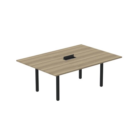 Mesa Reunião 200cm x 120cm MRCPB2012 Marrom/Noce Marromle/Preto