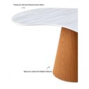 Ver imagem 4 de Mesa de Jantar Cone Orgânica Beca 4 Lugares Tampo Orgânico em Mármore 160x90cm Branco