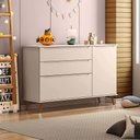 Ver imagem 3 de Cômoda Infantil Retro Alice com Porta Off White - Phoenix Baby