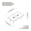 Ver imagem 3 de Mesa Reunião 320cm x 140cm MRCPB3214 Branco