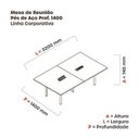 Ver imagem 3 de Mesa Reunião 320cm x 140cm MRCPB3214 Branco/Cinza