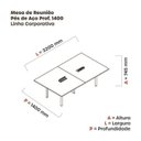 Ver imagem 3 de Mesa Reunião 320cm x 140cm MRCPB3214 Branco/Grafito