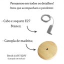 Ver imagem 2 de Pendente Fibra Natural em Rattan Grande 60 Cm Rustico Nat21