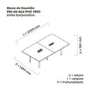 Ver imagem 3 de Mesa Reunião 320cm x 140cm MRCPB3214 Cinza/Grafito