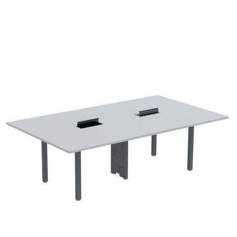 Mesa Reunião 320cm x 140cm MRCPB3214 Cinza/Grafito