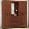 Guarda Roupa Capela Madeira Maciça 4p 3g 183 Cm 1143 Imbuia Milani Store - 2