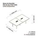 Ver imagem 3 de Mesa Reunião 320cm x 140cm MRCPB3214 Cinza