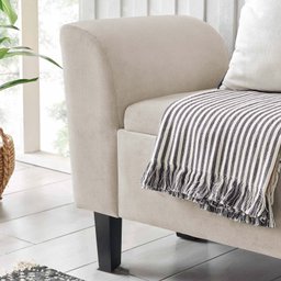 Recamier Bau Malibu 1,20m Suede Bege - Inova Decor Inova Decorações - 3